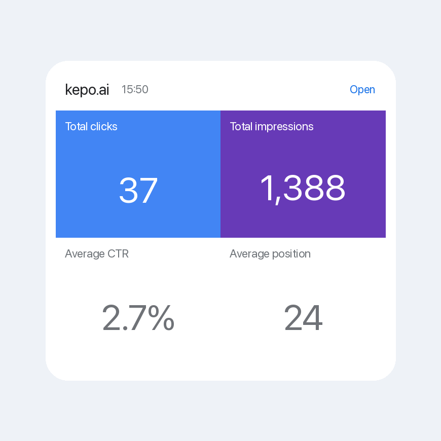 Search Console Performance wide preview